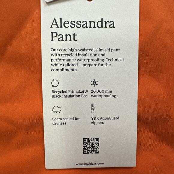 Halfdays Alessandra Ski Snowboard Pants Womens Size Large Orange Flame MSRP $275 - Picture 15 of 16